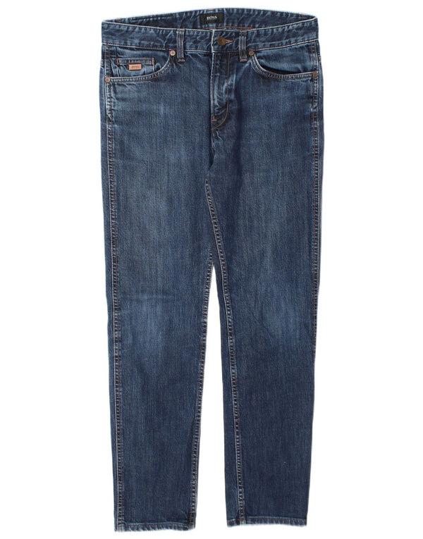 Hugo Boss Mens Slim Jeans W30 L28 Blue Cotton