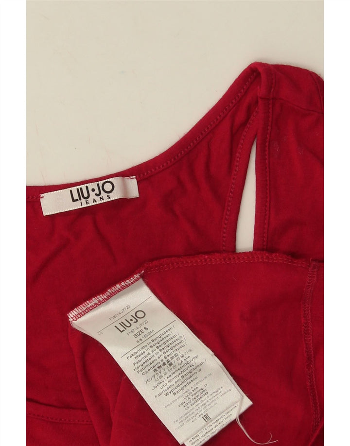 Liu Jo Женский жилет с рисунком Top UK 10 Small Red Viscose
