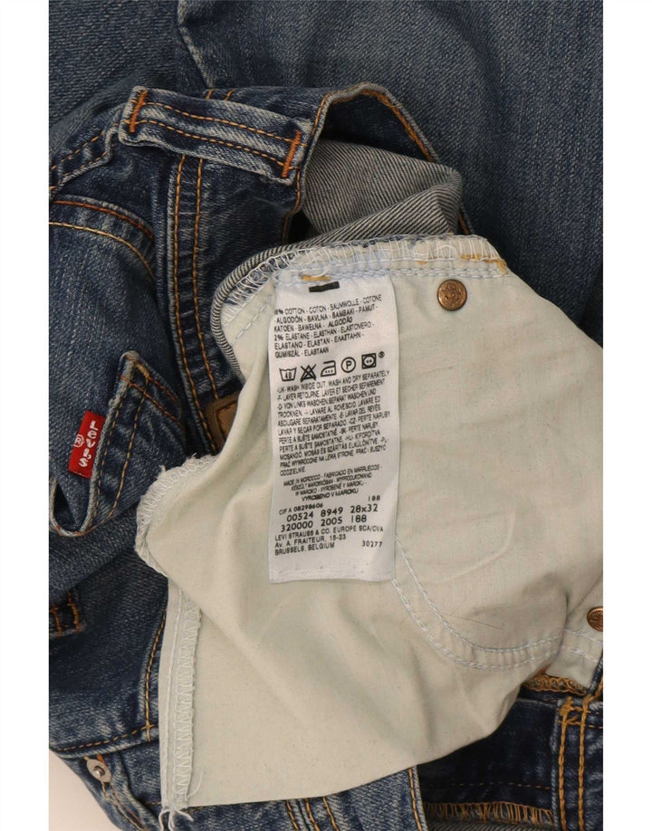 Женские прямые джинсы Levi's W28 L32 синие, хлопок