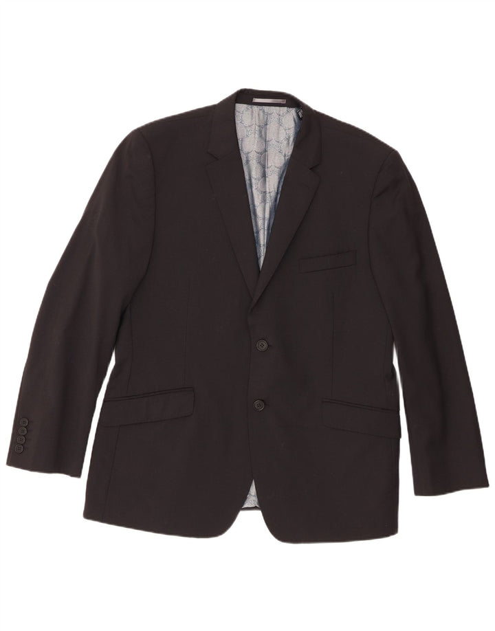 Мужской пиджак на двух пуговицах Ted Baker UK 42 XL, черная шерсть