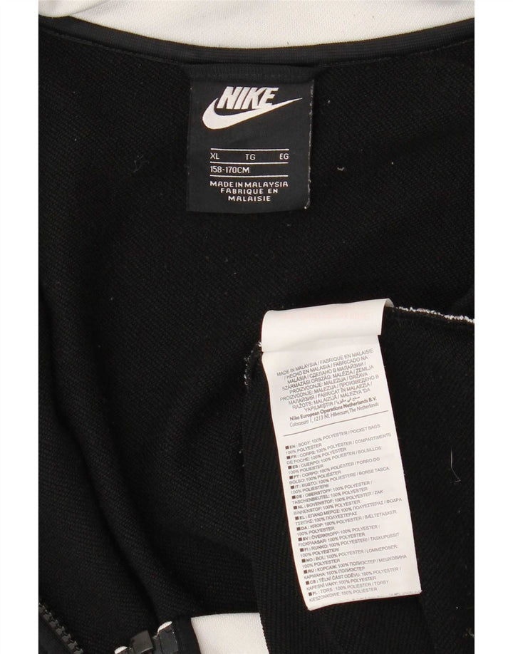 Спортивный костюм Nike для мальчиков, верхняя куртка 13–14 лет, XL, черный полиэстер с цветными блоками