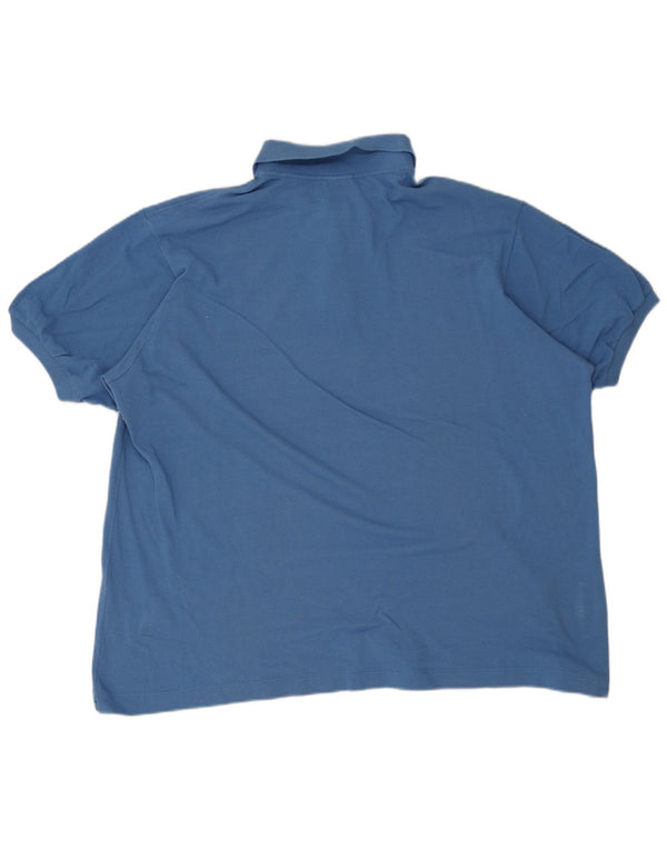 Мужская рубашка-поло Lacoste, размер 4 4XL, синяя, хлопок