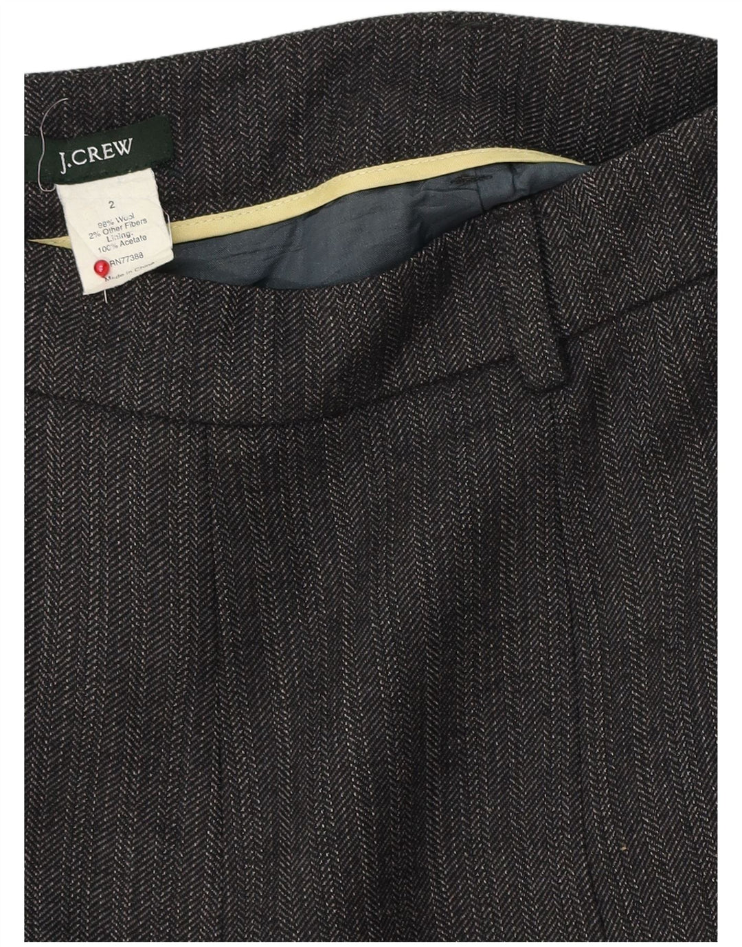 Женская юбка трапециевидного силуэта J. Crew, США 2, XS W28, серая, с рисунком «елочка», шерсть