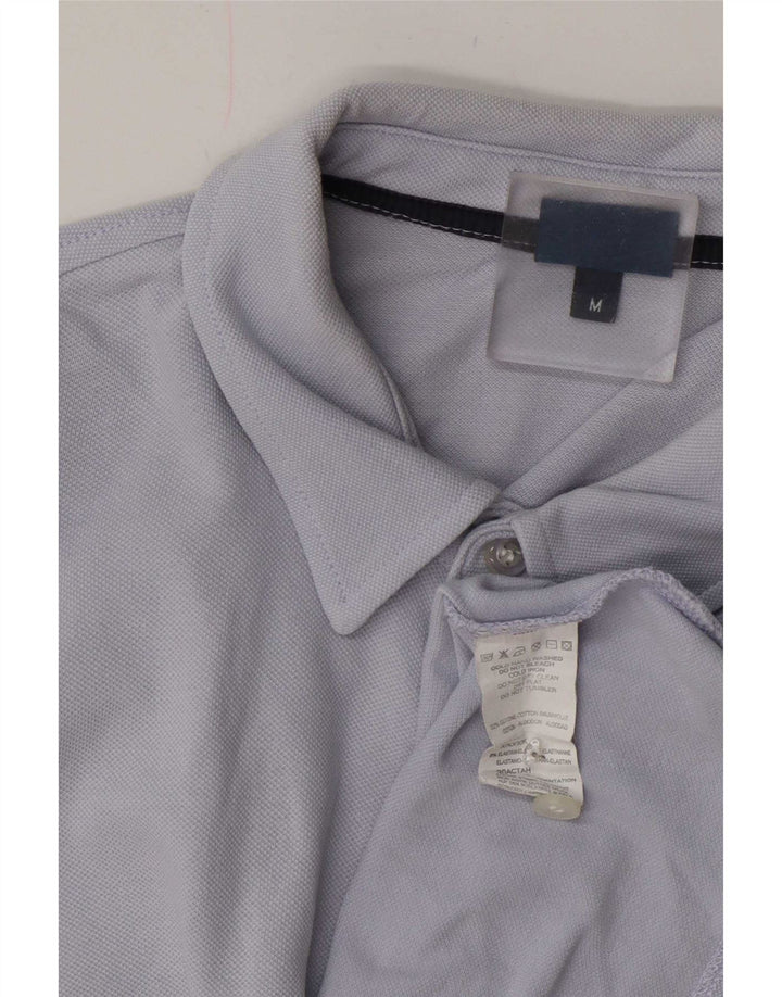 Мужская рубашка поло Trussardi Jeans, хлопок среднего синего цвета