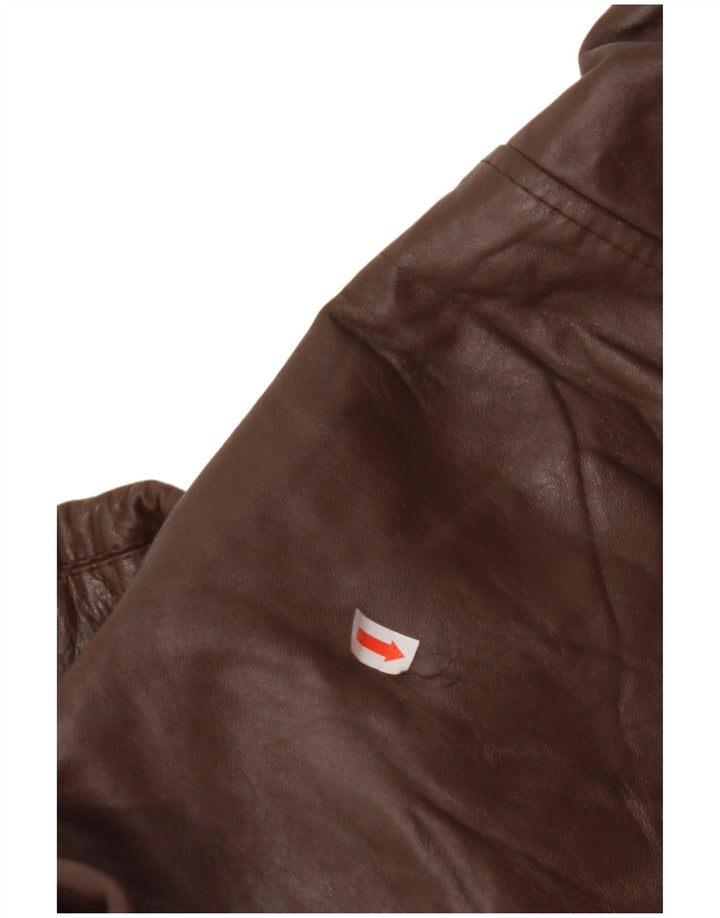 Куртка мужская кожаная VINTAGE IT 56 3XL Коричневая