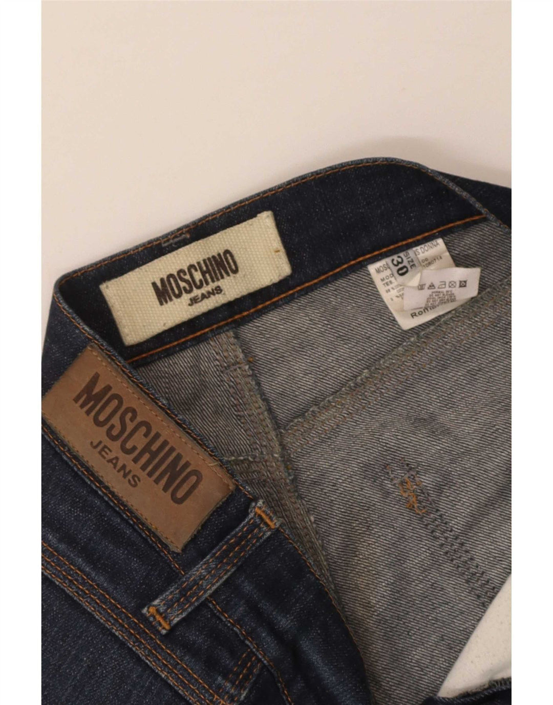 Женские прямые джинсы Moschino W30 L30 синие, хлопок