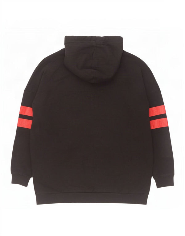 Мужской джемпер свободного покроя с капюшоном Superdry, большой черный, хлопковый