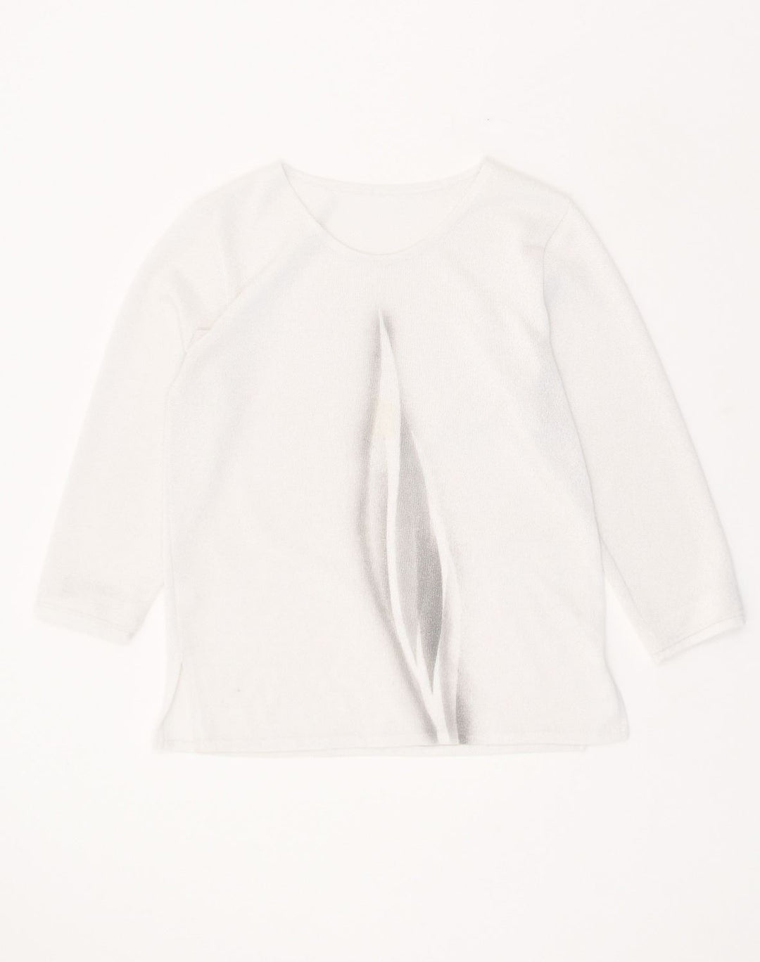 VINTAGE Womens Crew Neck Jumper Sweater UK 14 Medium Off White Acrylic | Vintage Vintage | Thrift | Second-Hand Vintage | Used Clothing | Messina Hembry 