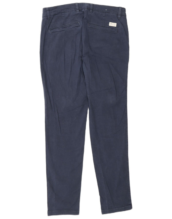 Мужские узкие брюки-чиносы Zara EU 42, большие W32 L29, темно-синие, хлопок