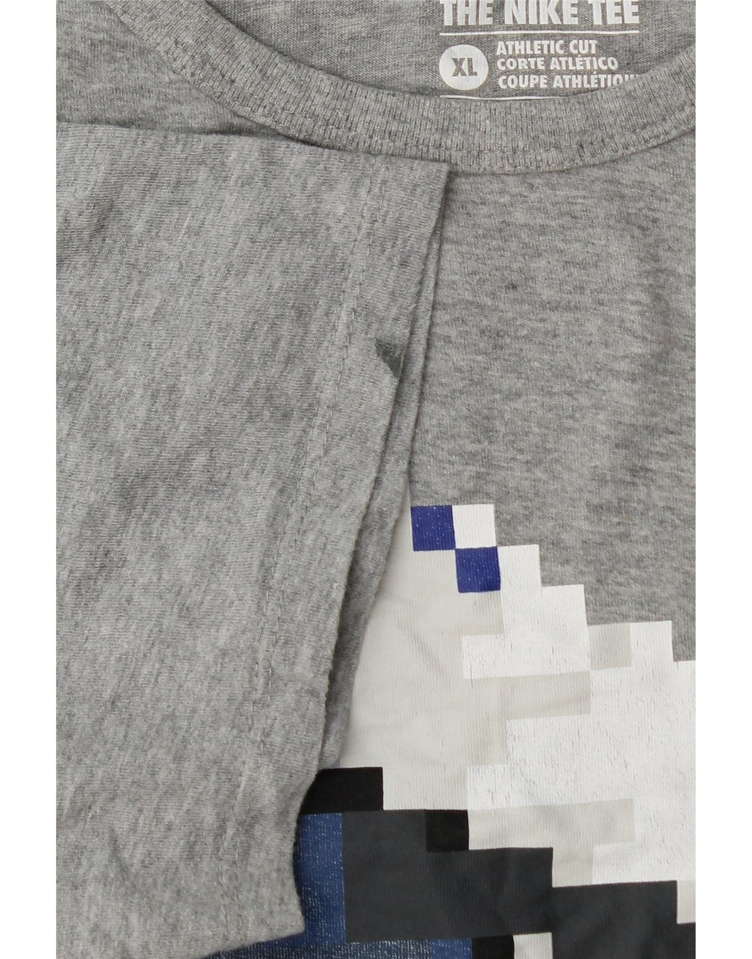 Мужская футболка спортивного кроя с рисунком Nike Top XL, серый хлопок с крапинками