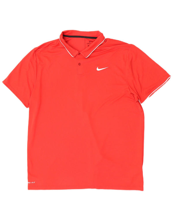 Мужская рубашка-поло стандартного кроя Nike 2XL, красный полиэстер