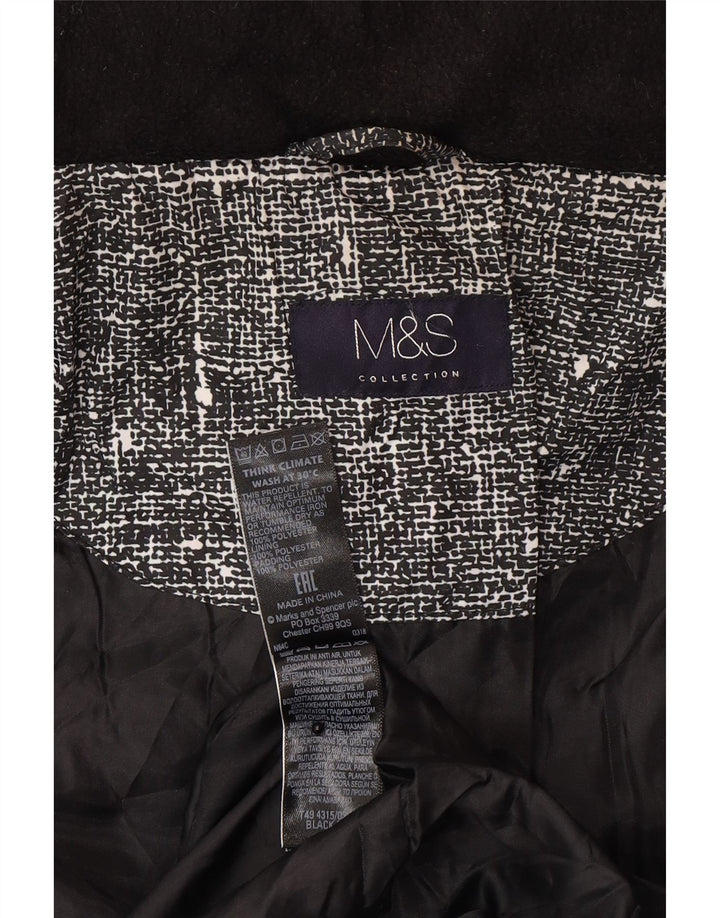 Женская стеганая куртка Marks & Spencer UK 20 2XL, черный полиэстер с крапинками