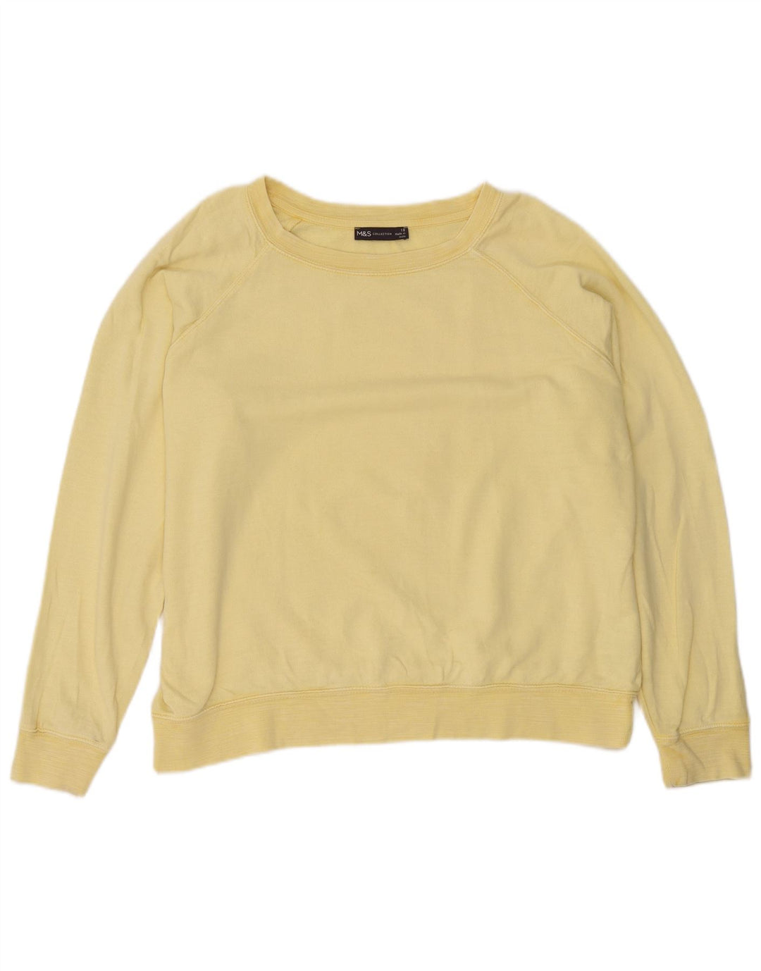 Женский свитер оверсайз Marks & Spencer UK 18 XL, желтый хлопок