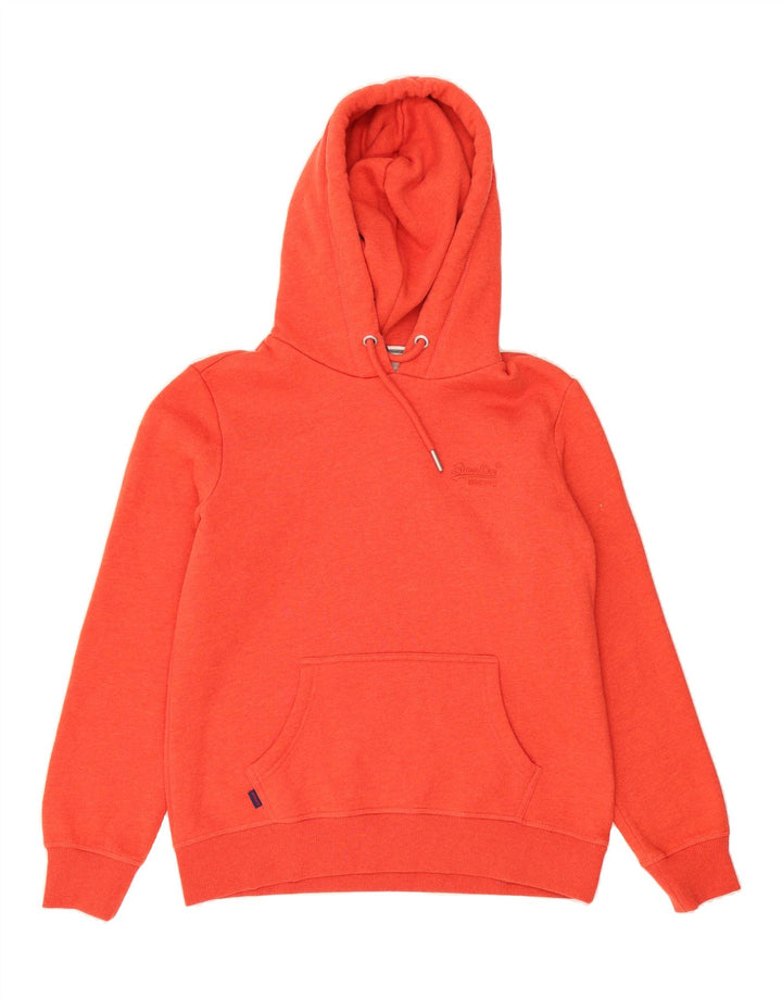 SUPERDRY Womens Hoodie Jumper UK 12 Medium Red Cotton Vintage Superdry and Second-Hand Superdry from Messina Hembry 