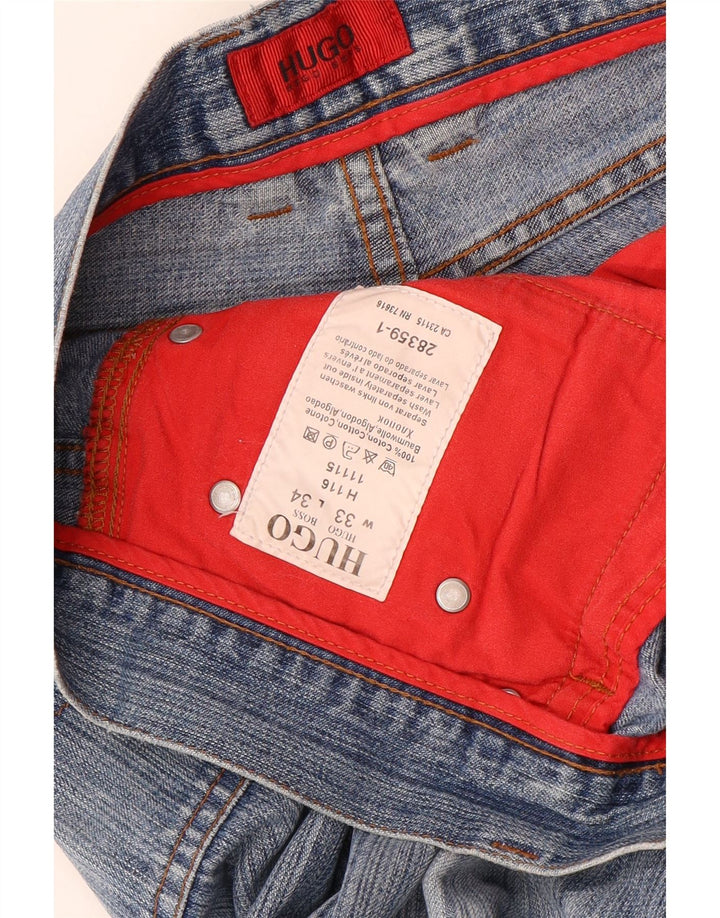 Мужские джинсы HUGO BOSS Bootcut W34 L30 синие, хлопок