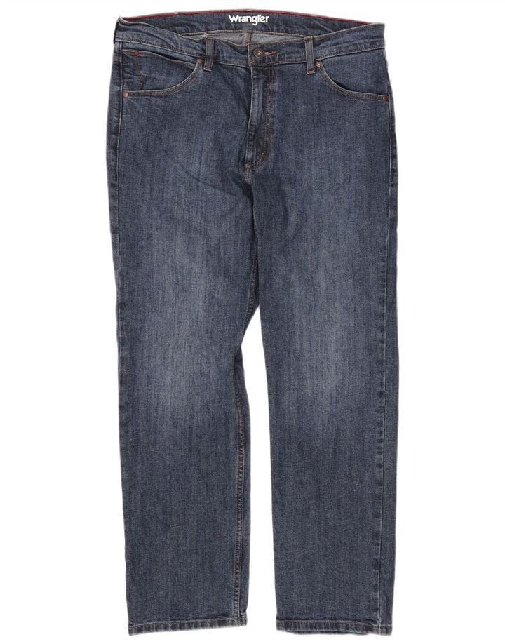 Мужские обычные прямые джинсы Wrangler W34 L30, синий хлопок