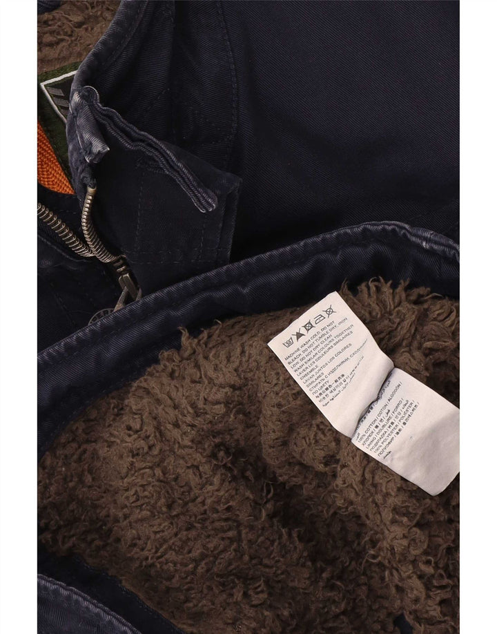 Мужская куртка Superdry Sherpa Utility UK 38, средний темно-синий, хлопок