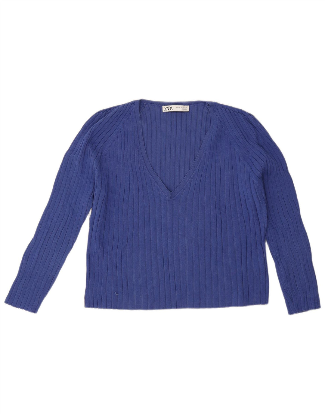Женский топ Zara с рукавом 3/4 UK 20 2XL Синий Вискоза