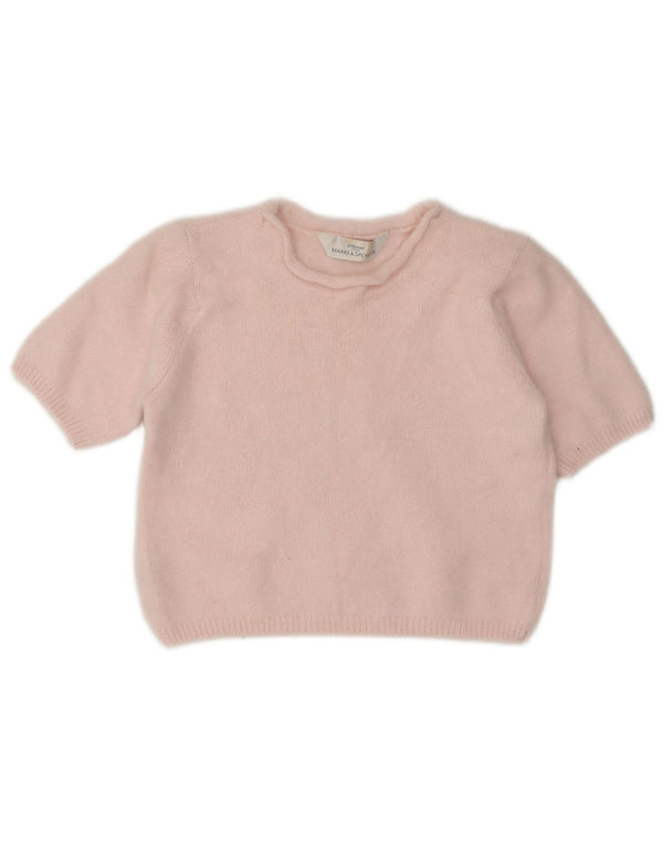 Женский джемпер с короткими рукавами и круглым вырезом Marks & Spencer UK 10 Small Pi
