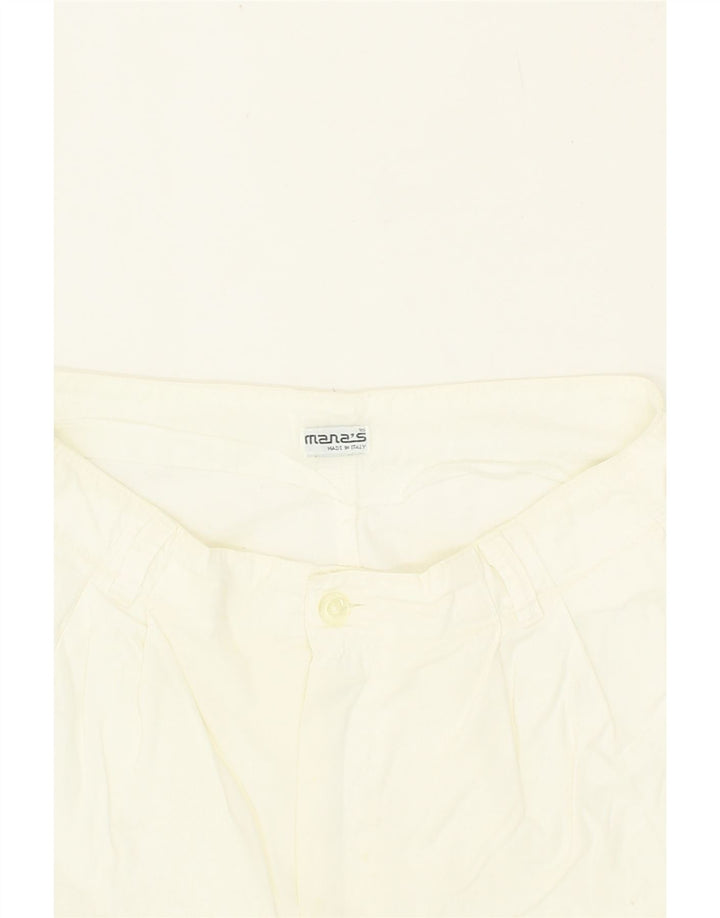 VINTAGE Womens Pleated Casual Shorts W30 Medium White Vintage Vintage and Second-Hand Vintage from Messina Hembry 