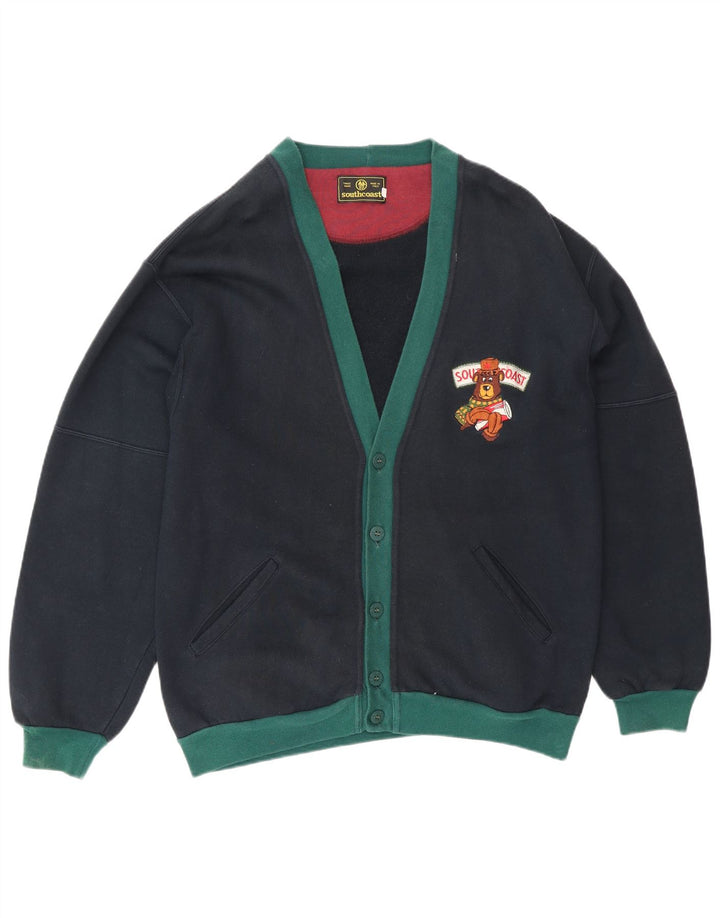Мужской кардиган South Coast IT 48 Medium Navy Blue Colorblock