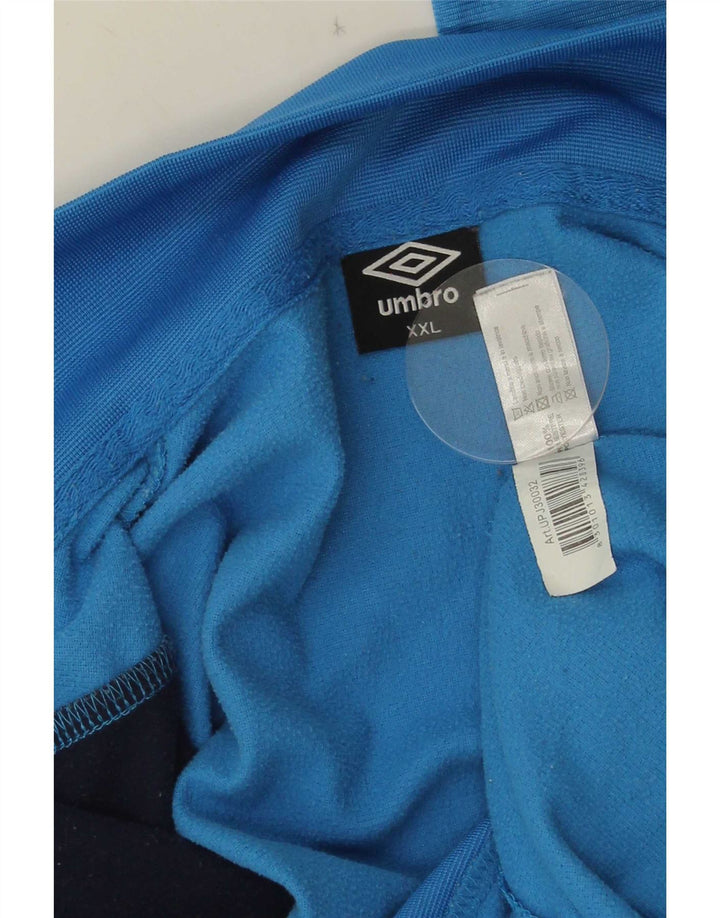 Мужской спортивный костюм Umbro, верхняя куртка 2XL, синий полиэстер с цветными блоками