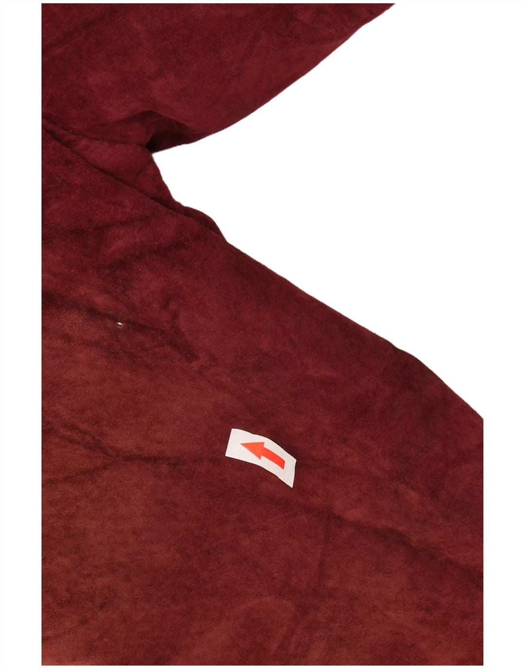 ВИНТАЖНАЯ женская замшевая куртка из шерпа UK 14, средний бордовый кожаный цвет