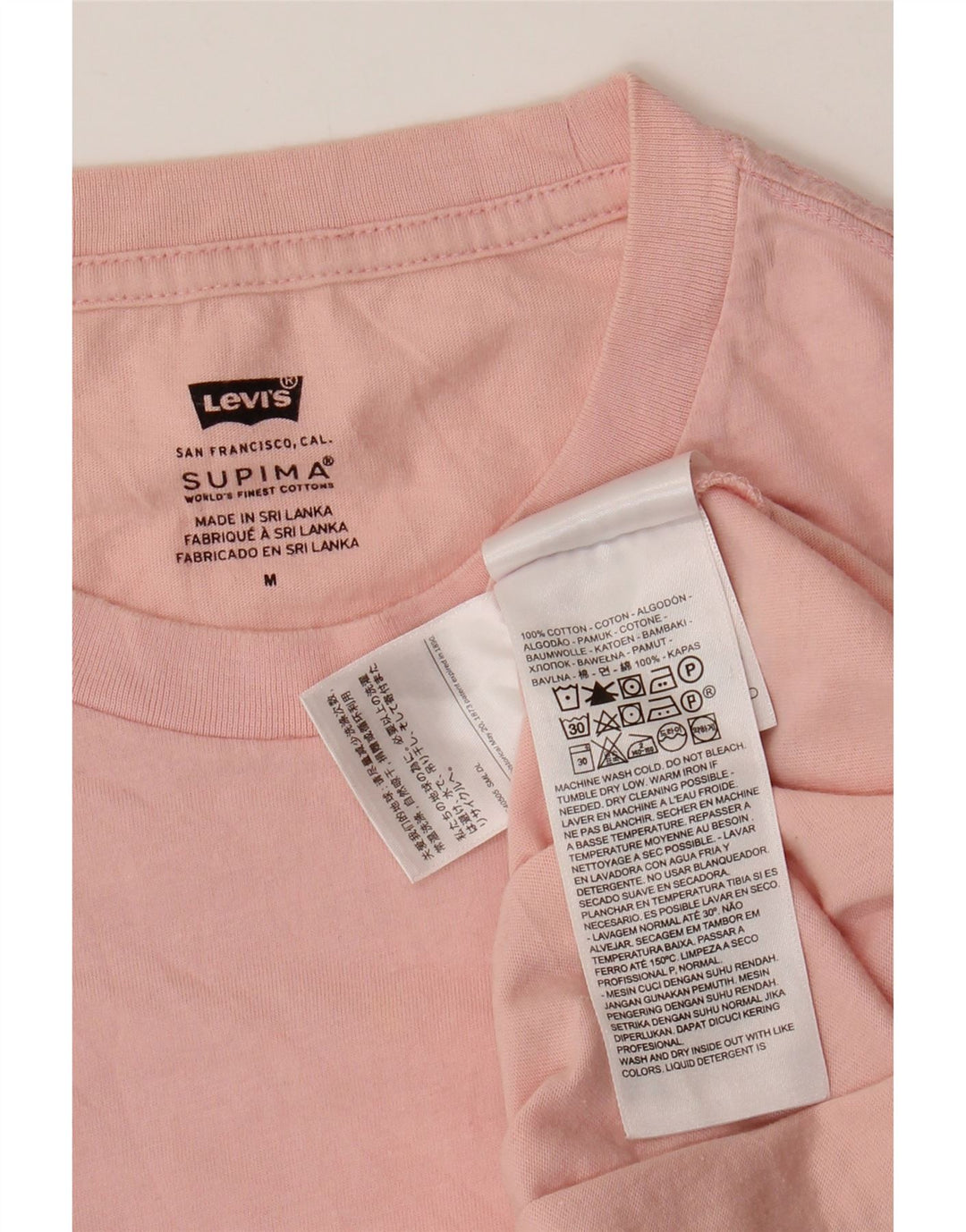 Мужская футболка LEVI'S из хлопка среднего розового цвета