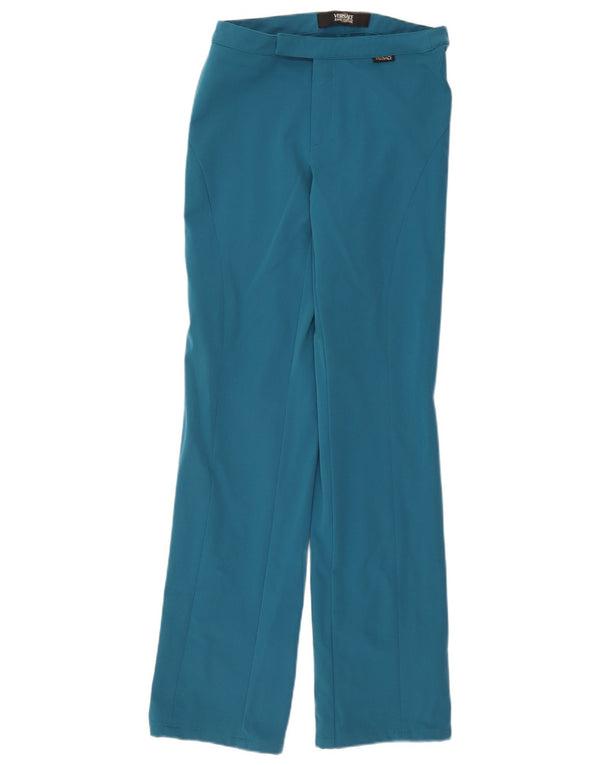 Versace Женские прямые повседневные брюки W30 L34 Синие полиамид