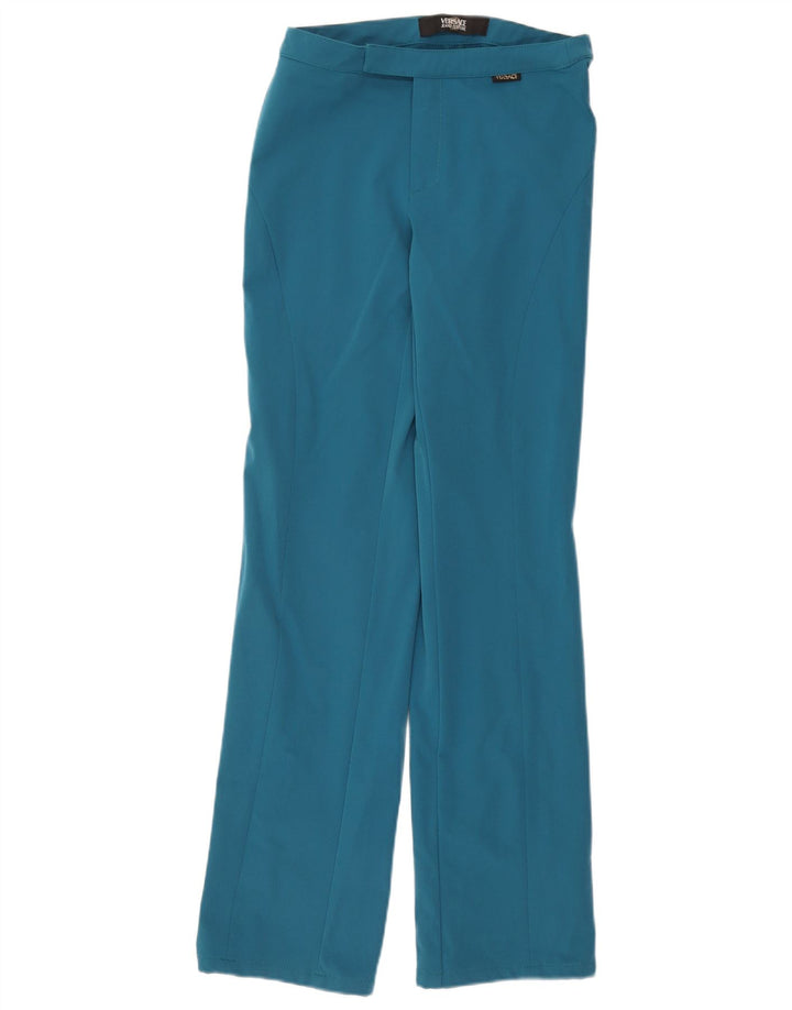 Versace Женские прямые повседневные брюки W30 L34 Синие полиамид