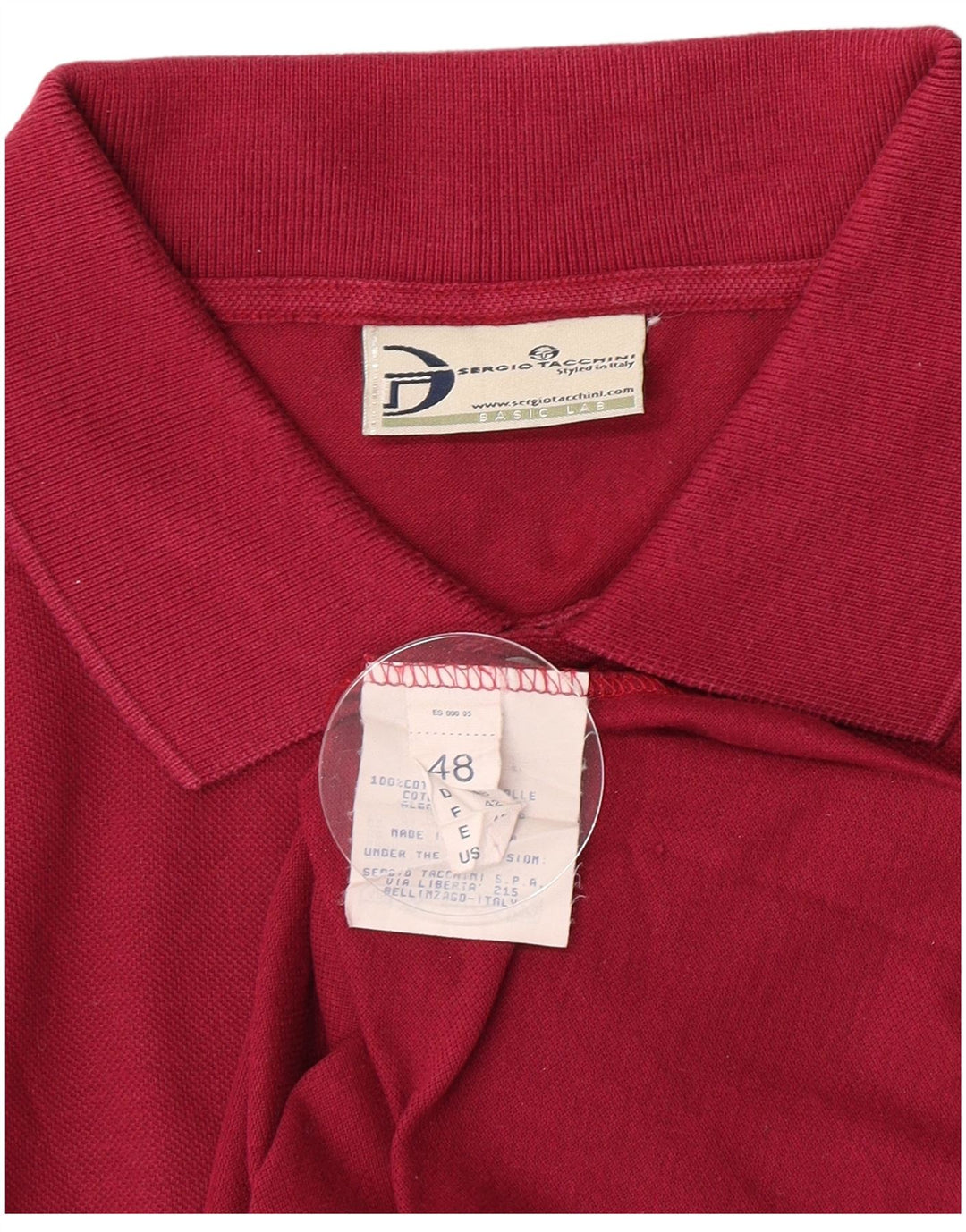 Мужская рубашка-поло Sergio Tacchini IT 48 Medium Maroon Cotton