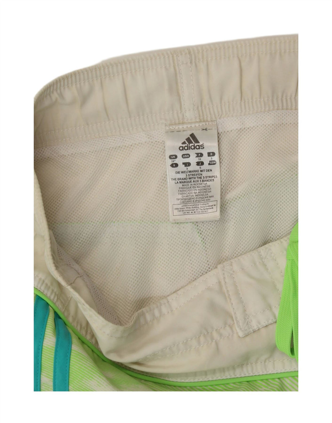 ADIDAS Mens Swimming Shorts Small Green Tie Dye Polyester Vintage Adidas and Second-Hand Adidas from Messina Hembry 