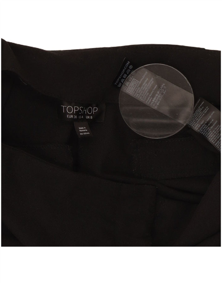 Женские брюки-капри Topshop UK 8, маленькие W27 L22, черные, полиэстер