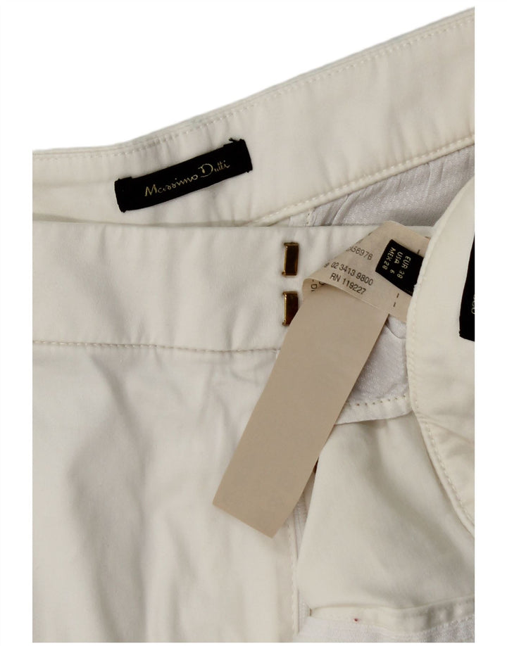 Женские шорты чинос Massimo Dutti EU 38, маленькие W28, белый хлопок
