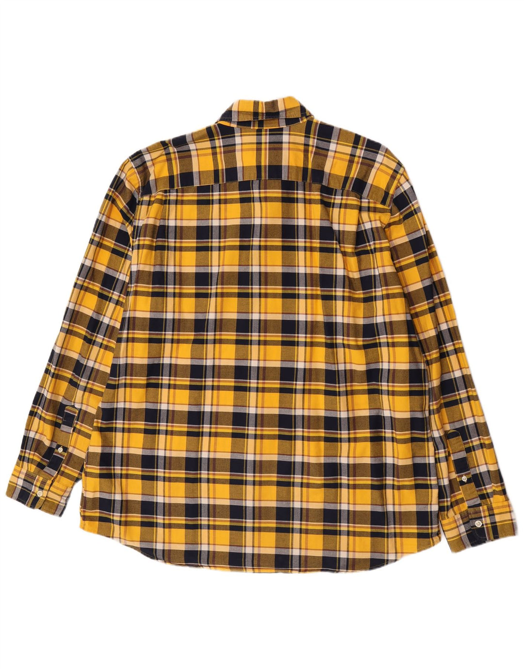 Мужская тонкая фланелевая рубашка Gap 2XL, хлопковая желтая клетка
