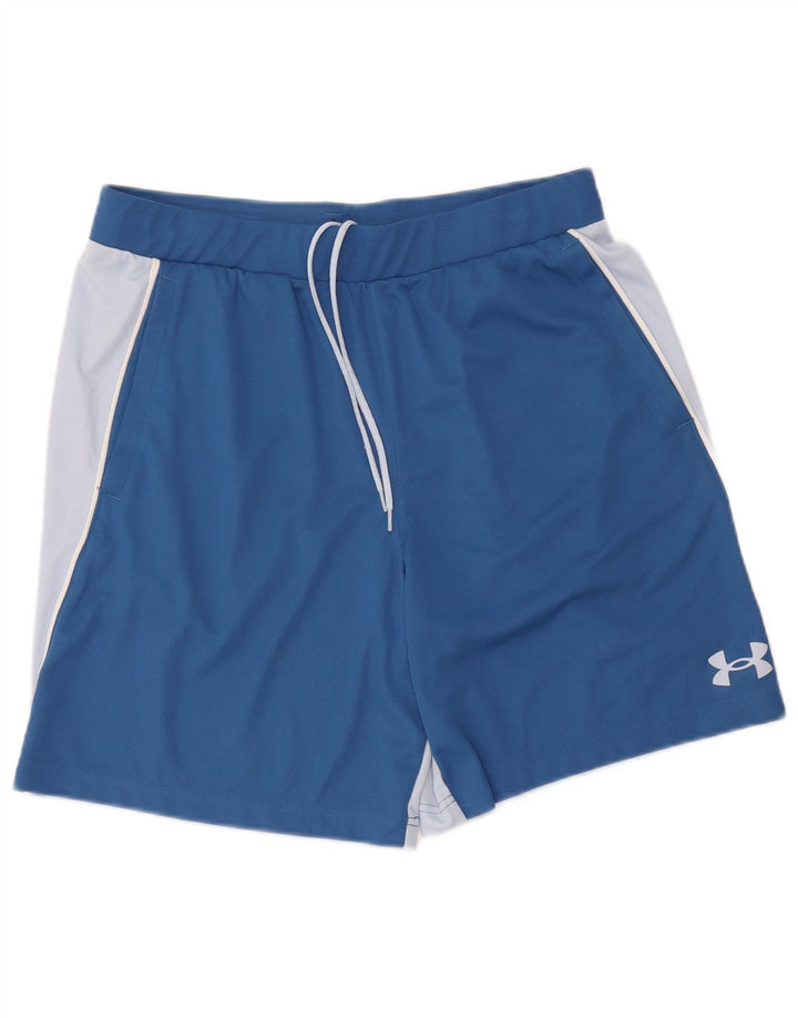 Мужские спортивные шорты Under Armour, большие синие, полиэстер с цветными блоками