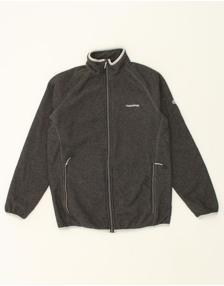 CRAGHOPPERS Womens Tracksuit Top Jacket UK 12 Medium Grey Polyester Vintage CRAGHOPPERS and Second-Hand CRAGHOPPERS from Messina Hembry 