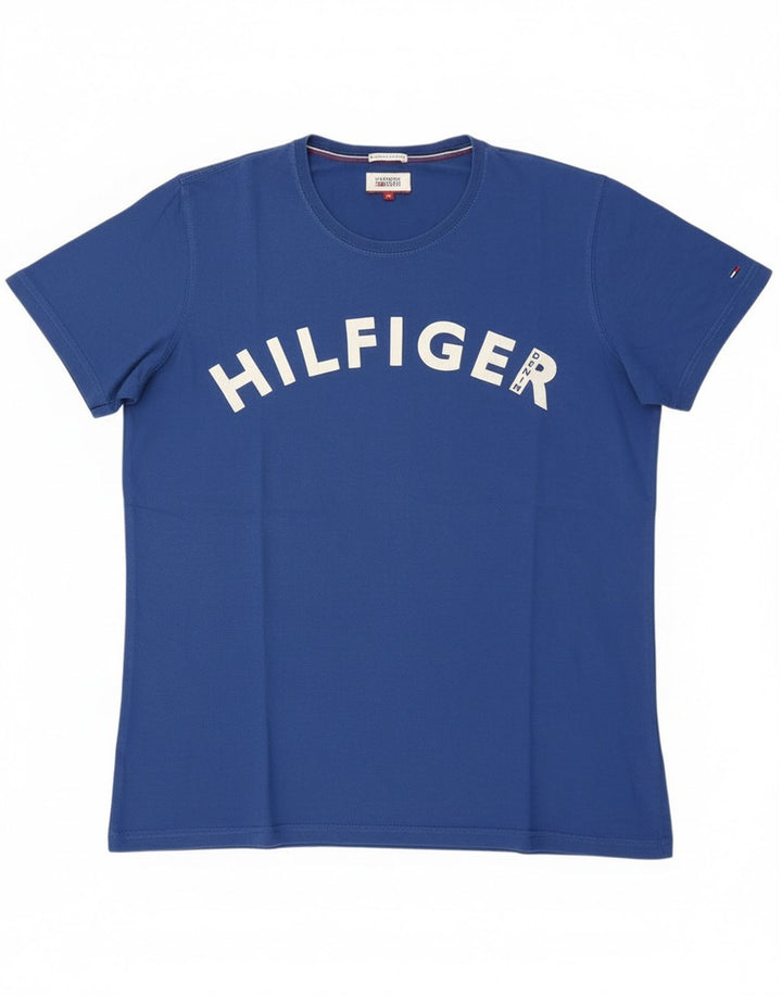 Tommy Hilfiger Мужская футболка с рисунком Top XL Синий Хлопок