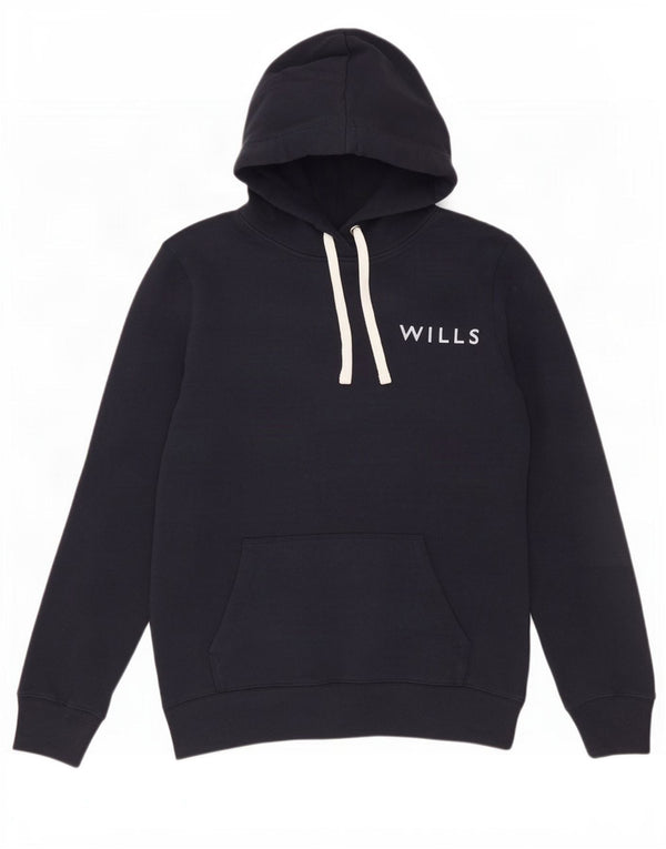 Женский джемпер с капюшоном Jack Wills UK 10, темно-синий, хлопковый, маленький размер