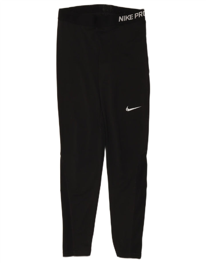 Женские леггинсы с рисунком Nike Dri Fit UK 14, средние, черные