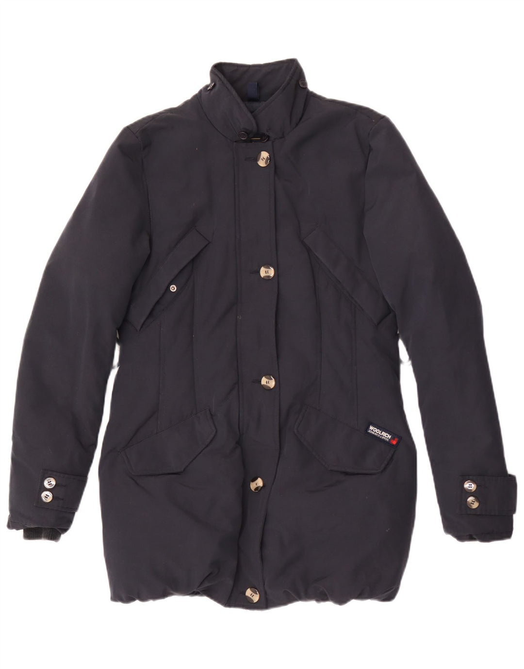 Женское стеганое пальто Woolrich UK 10, маленький размер, темно-синий, полиамид