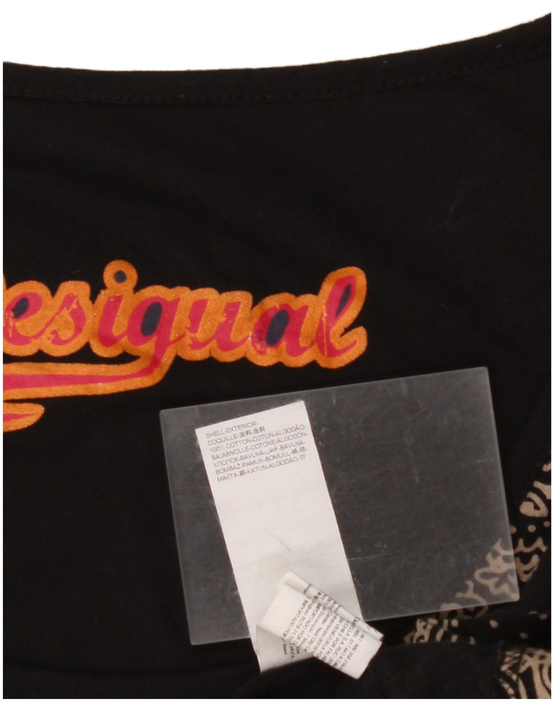 DESIGUAL Женское асимметричное платье с рисунком UK 14, средний черный с узором пейсли