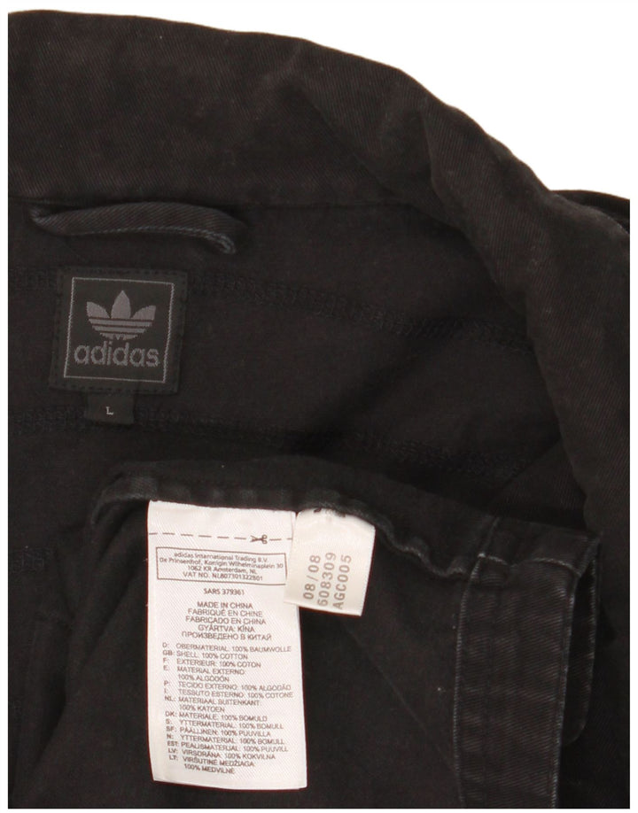 Мужская куртка Adidas Military UK 40, большая черная, хлопок