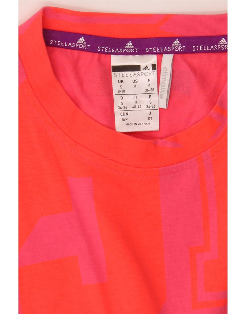 ADIDAS Womens Stella McCartney Graphic Vest Top UK 8/10 Small Pink Vintage Adidas and Second-Hand Adidas from Messina Hembry 