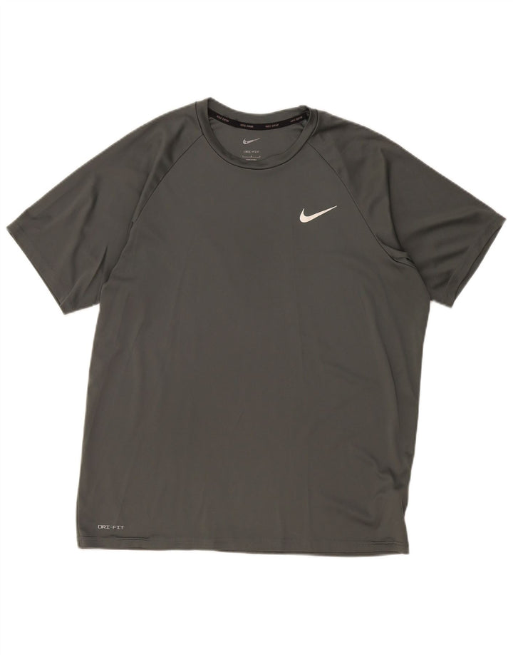 Мужская футболка Nike Dri Fit, большой серый полиэстер