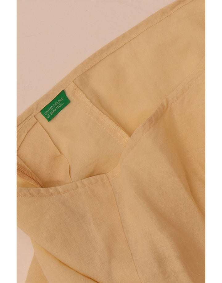 Женская юбка-трапеция Benetton W28, средний желтый
