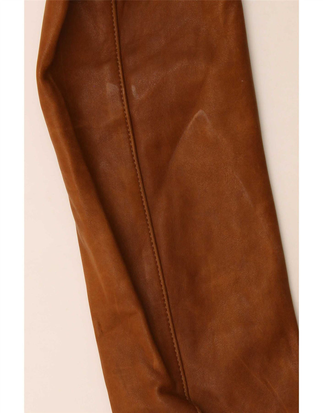 Женский кожаный пиджак с 3 пуговицами Massimo Dutti UK 8, маленький коричневый