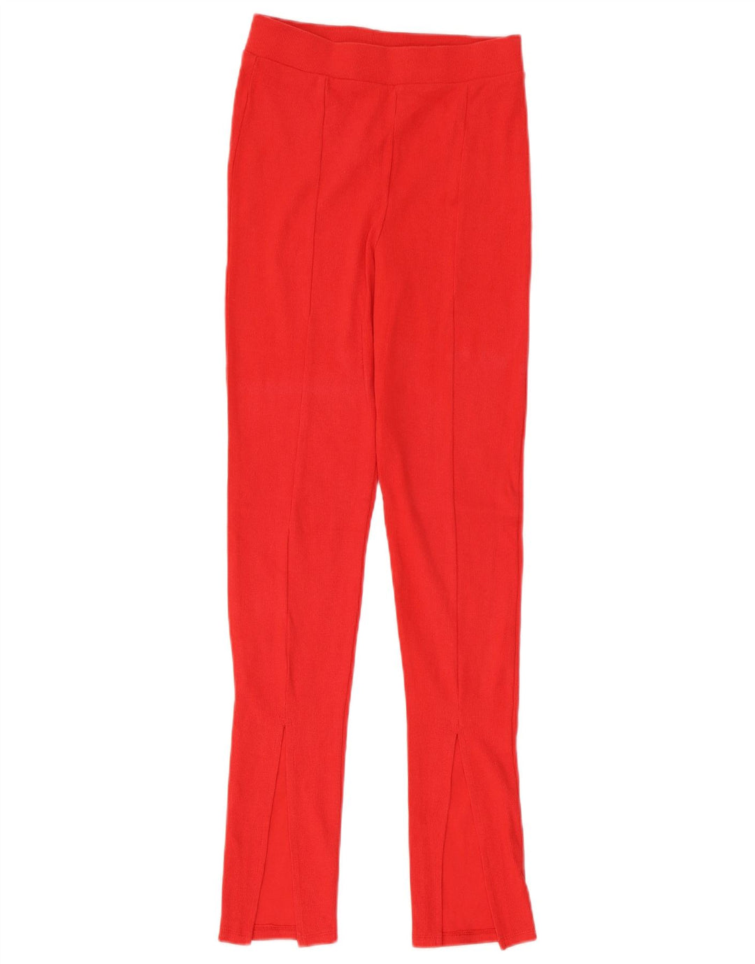 Женские леггинсы Zara UK 12, хлопковые, среднего красного цвета