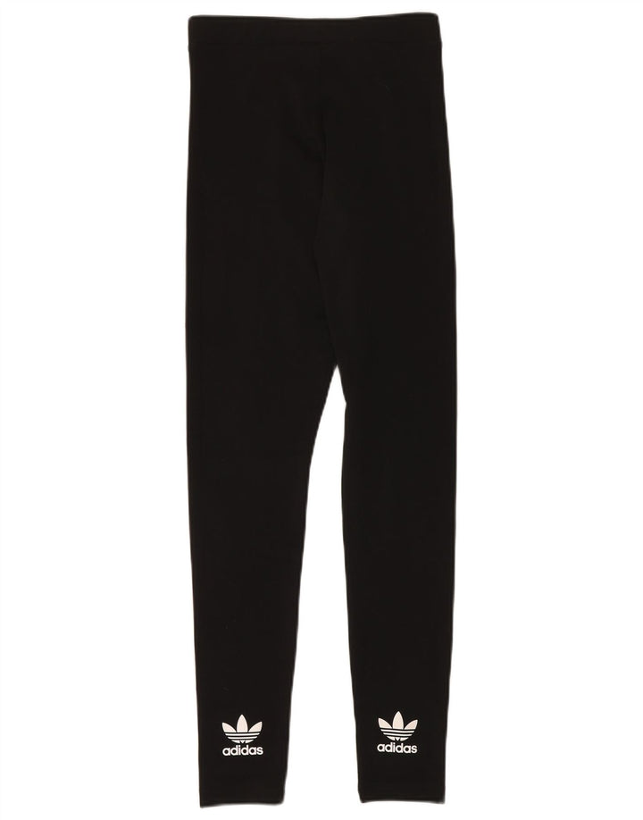 Женские леггинсы с рисунком ADIDAS UK 10, черные, полиэстер