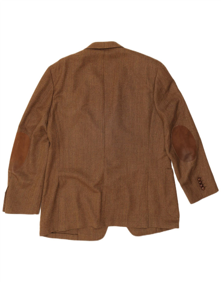 Мужской пиджак Canali на 3 пуговицах IT 54 2XL Коричневый из натуральной шерсти